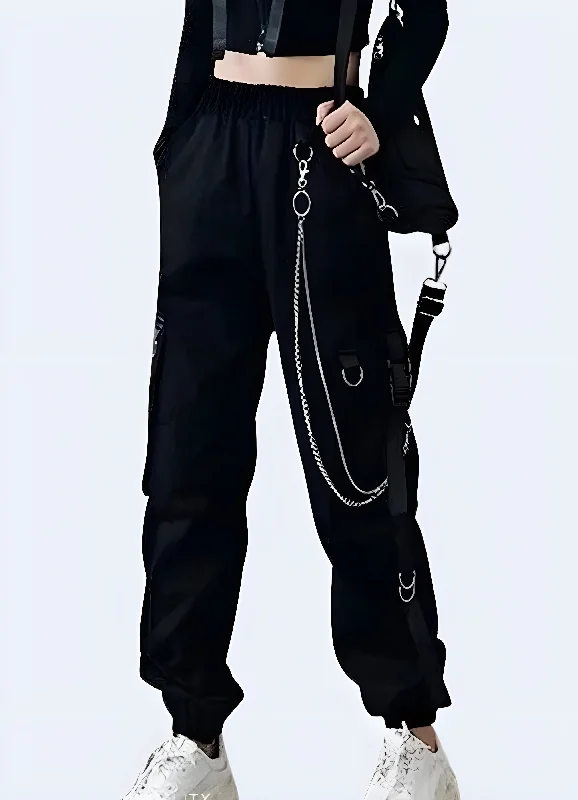 Baggy Black Cargo Pants Women's