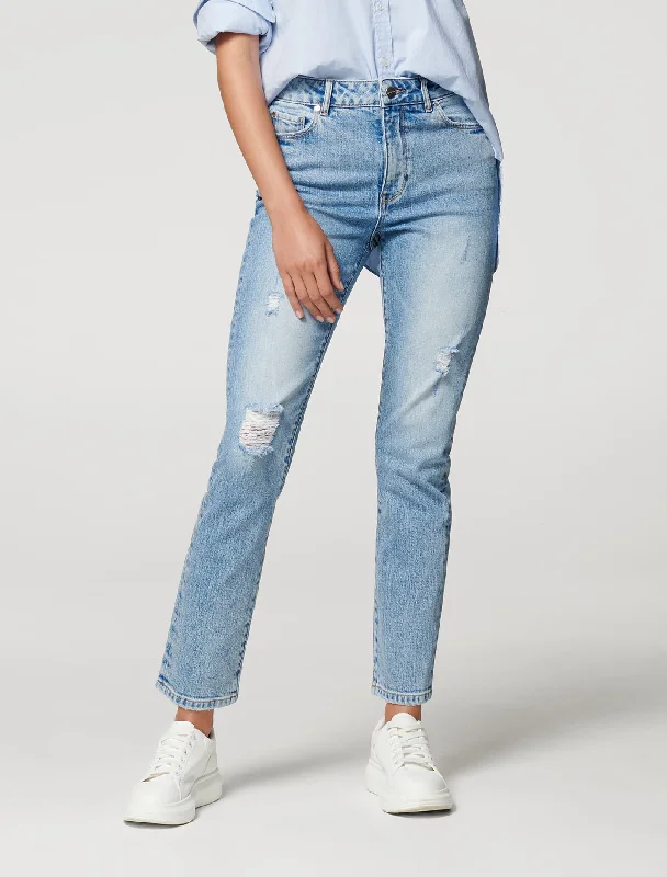 Isabel Mid Rise Straight Crop Jean