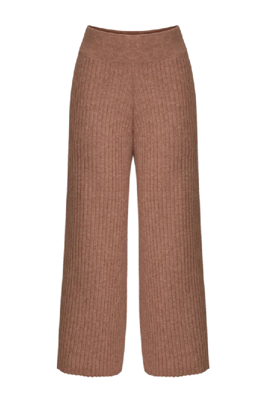 Leah High-Waisted Cropped Pants | Camel