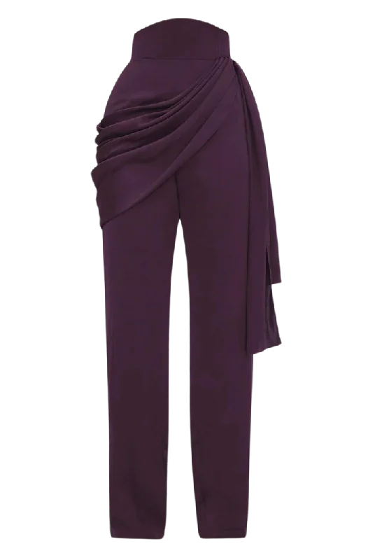 Loti Draped Pants | Berry