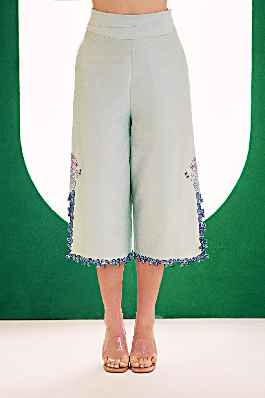 Mint Embroidered Dreamer Culottes