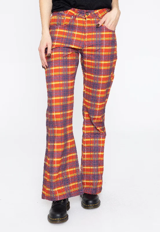 The Ragged Priest - Red Check Flares Multi - Pants