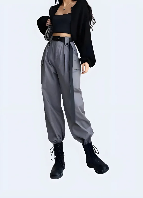 Womens Grey Jogger Sweatpants