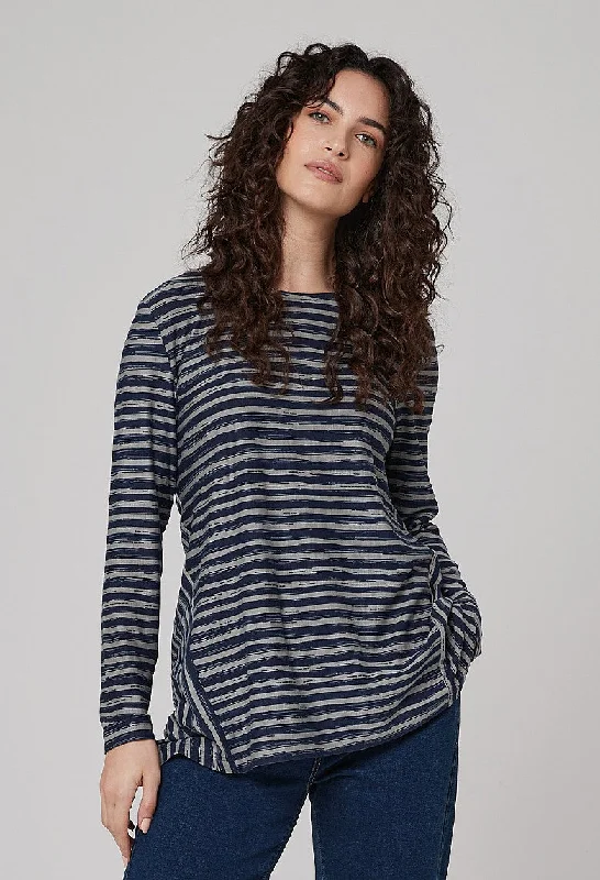 Envie Tunic - Navy/Silver