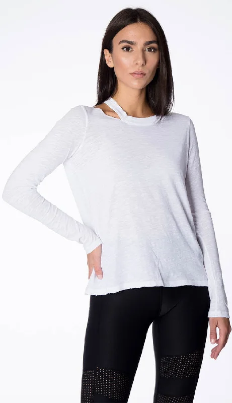 Alexa Long Sleeve Tee - White