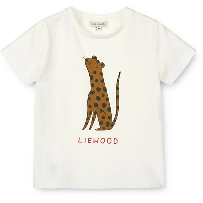 Liewood Leopard/Crisp White Apia Placement T-shirt