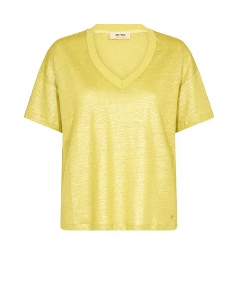 Mos Mosh Yellow Plum Casa V-SS Foil Tee