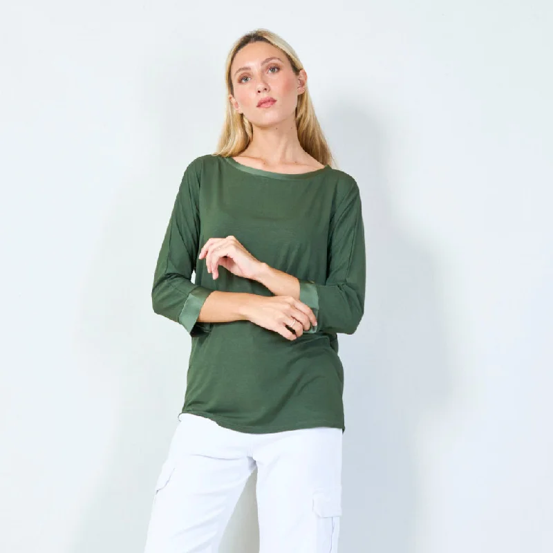 Soft relaxed-fit long sleeve top wholesale