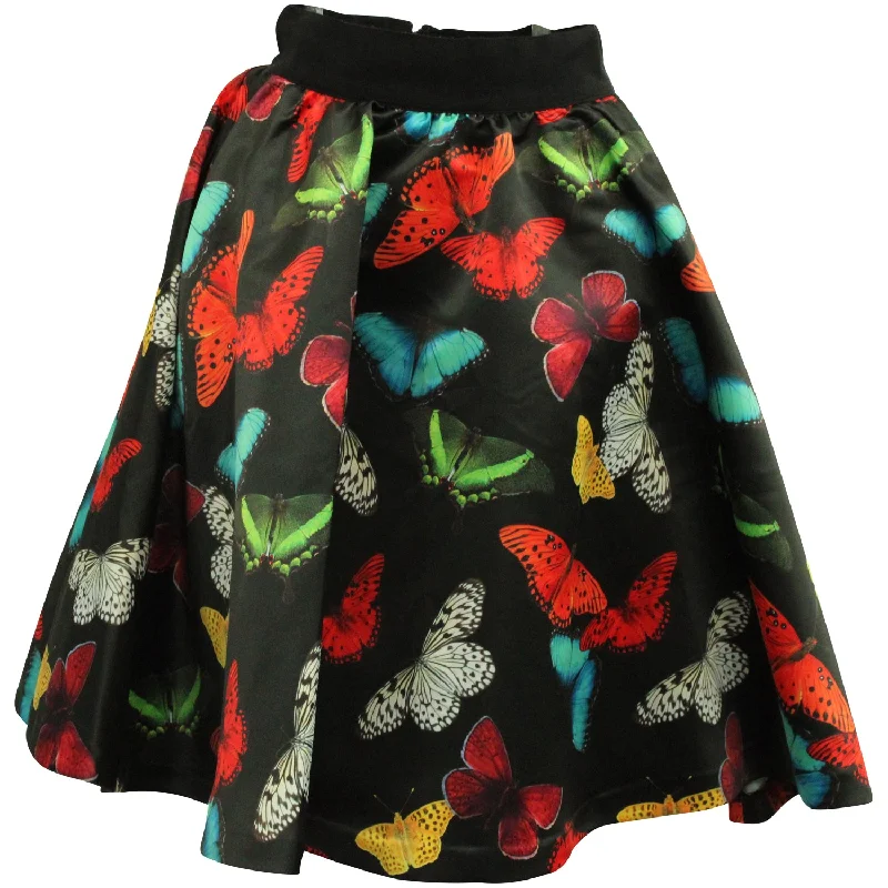 Alice + Olivia Butterfly Print Skirt in Multicolor Polyester