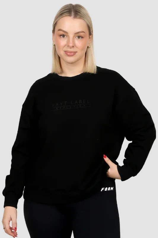 ATHLETICA OVERSIZED CREW BLACK