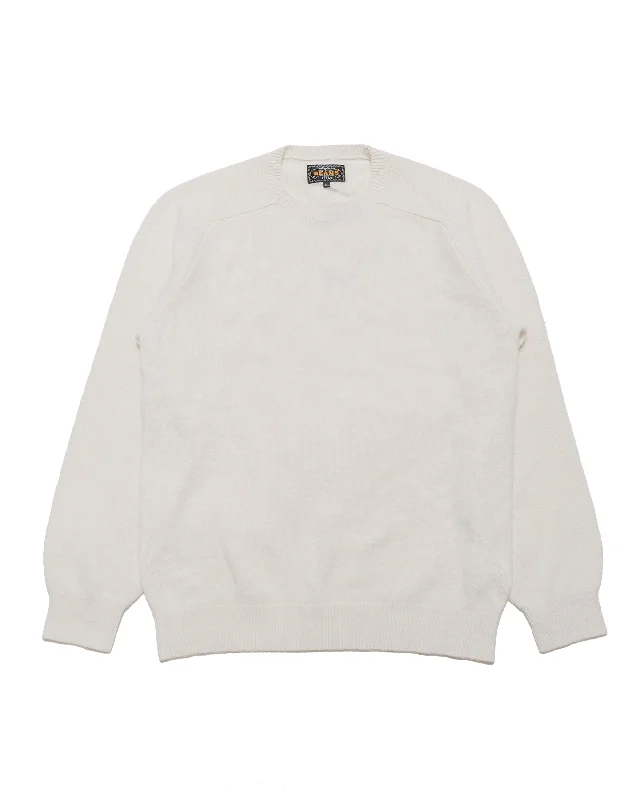 Beams Plus Crew 9G Off White