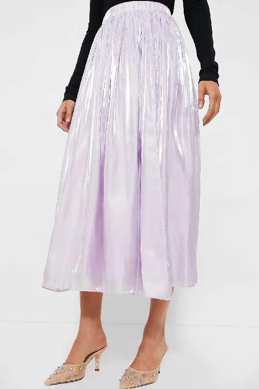 Lilac Pleated Bellamy Skirt