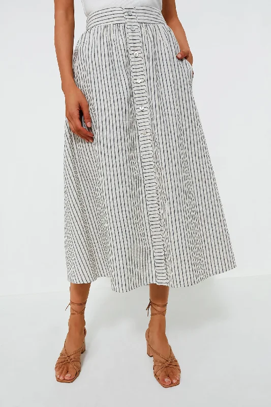 Linen Stripe Cora Skirt