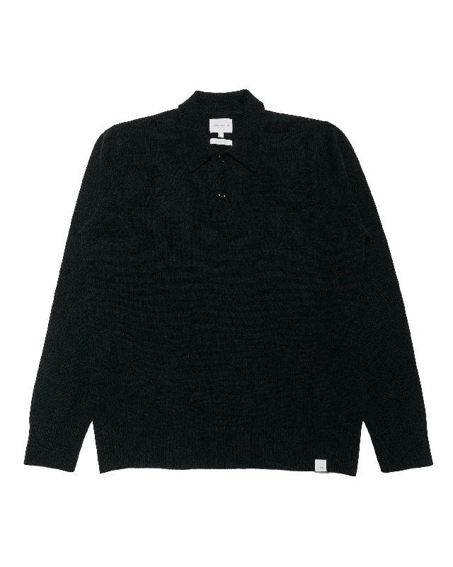 Norse Projects Standard Merino Lambswool Polo Black