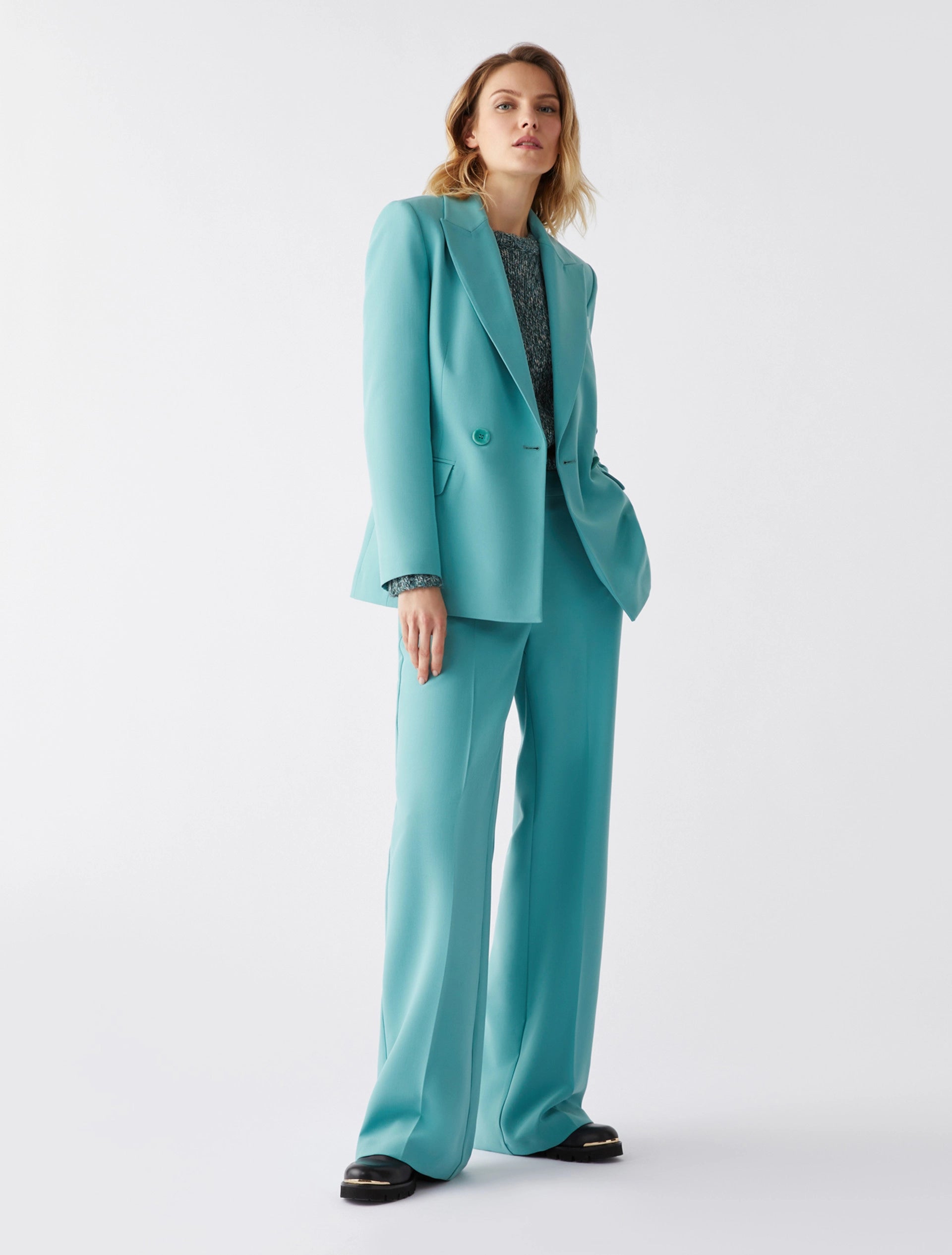 PENNYBLACK Mint Green Flared Miramare Trousers