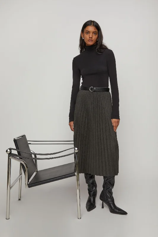 PLEATED MIDI SKIRT