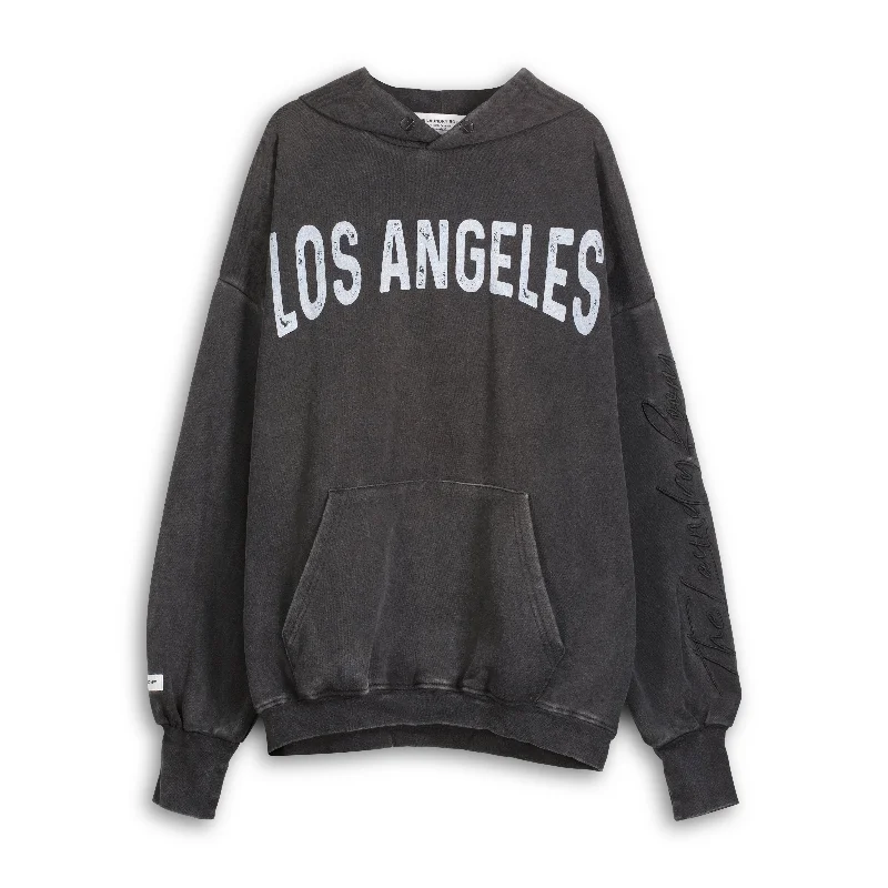 Los Angeles Smiley - Hideout Hoodie - Black Snow