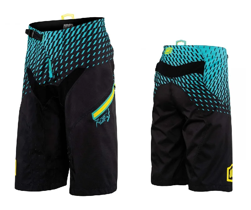 100% R-Core Supra DH Short - Black-Cyan