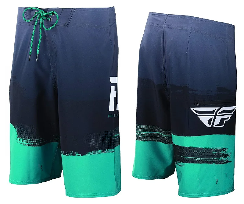 Fly Racing Paint Slinger Boardshort - Black-Teal