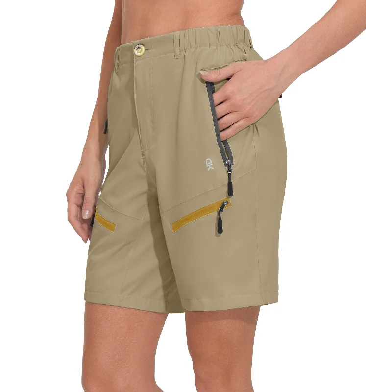 Women's 9 Inch Inseam Quick Dry Stretch Lightweight Cargo Shorts