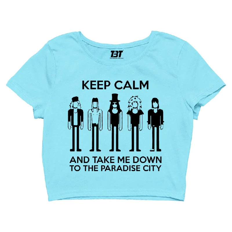 Guns N' Roses Crop Top - Keep Calm - Paradise City