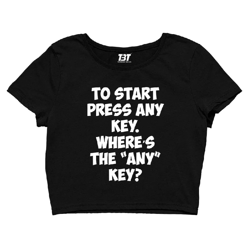 The Simpsons Crop Top - Press Any Key