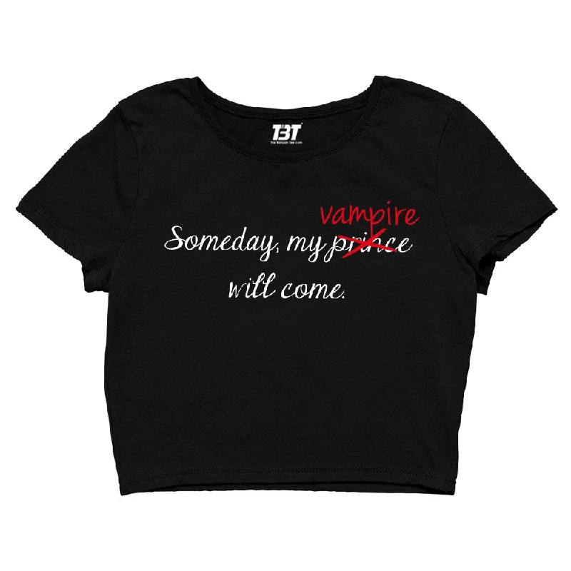 The Vampire Diaries Crop Top - Someday My Vampire Will Come