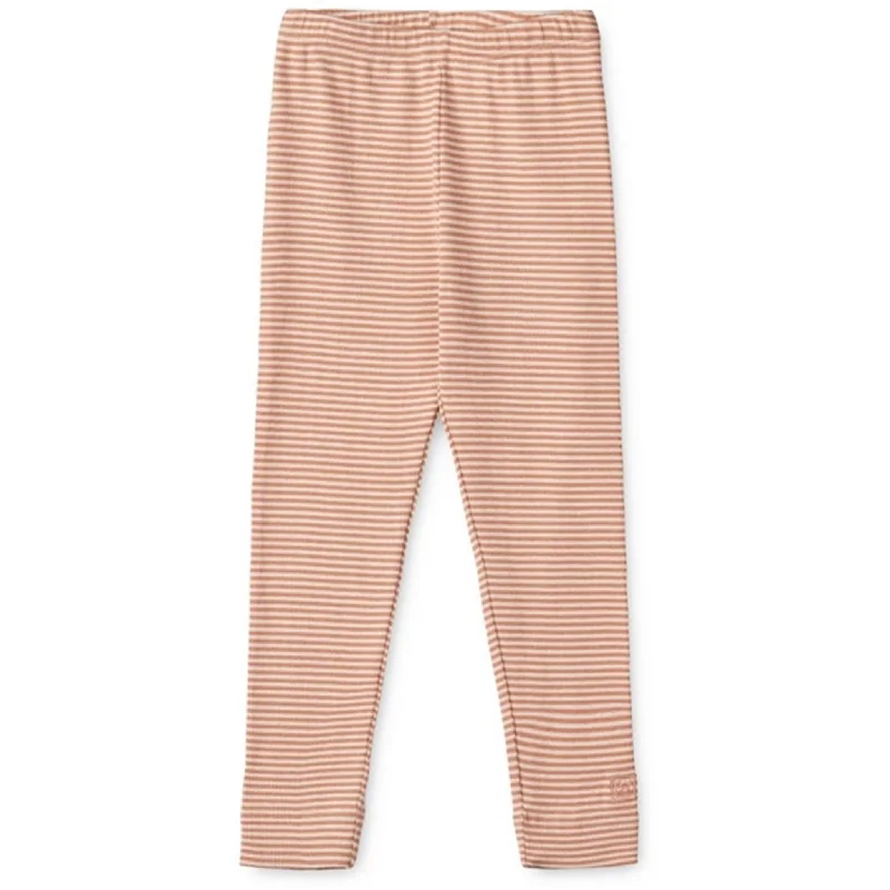 Liewood Y/D Stripe Tuscany Rose/Sandy Marien Baby Stripe Rib Leggings