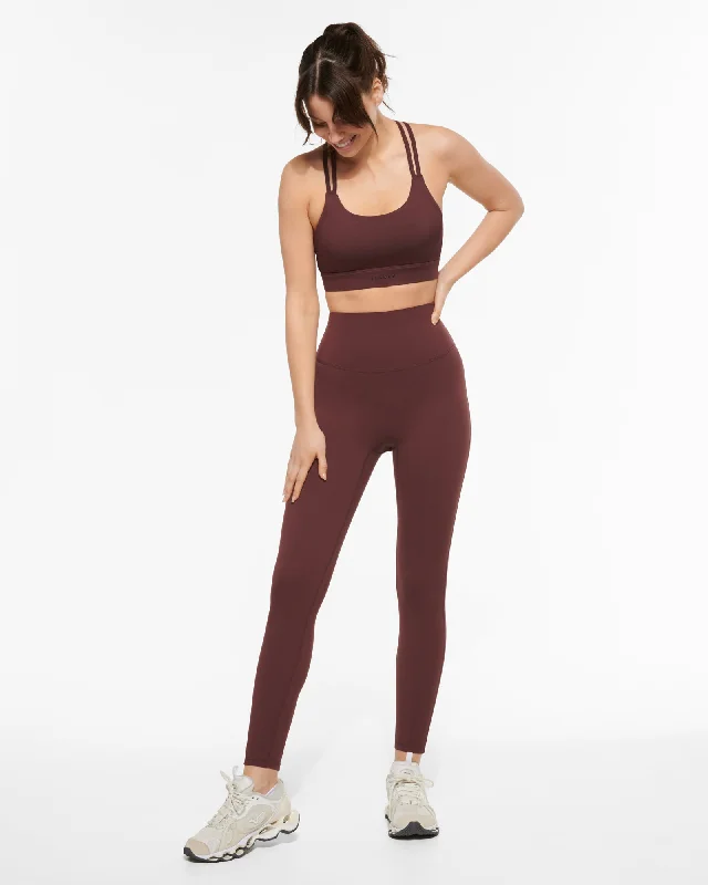 MOTION SUPER HIGH WAIST ANKLE BITER ULTRA FLEX LEGGING BURGUNDY