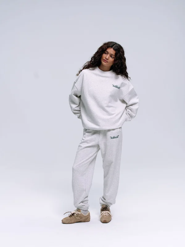 Flow Sweatpants - Light Grey Melange/Lilac Purple