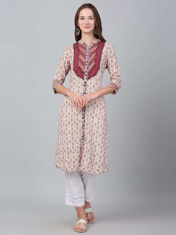 Women's Multicolor Floral Printed Casual Kurti